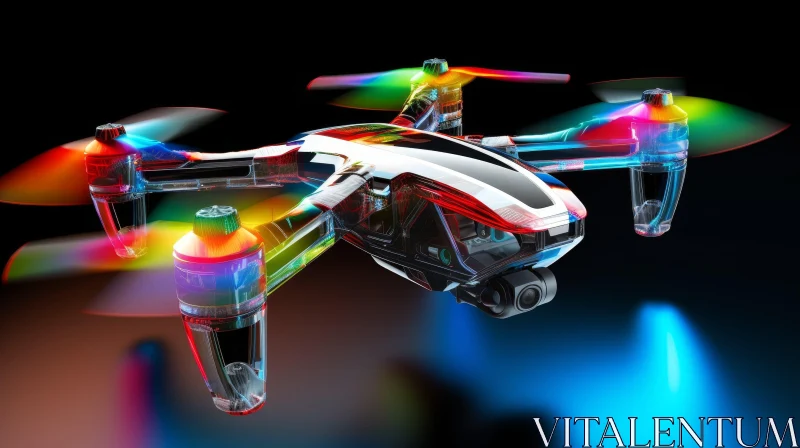 Innovative Futuristic Drone 3D Rendering AI Image