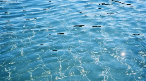 Sun Reflection on Blue Water