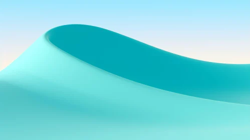 Tranquil Blue-Green Sand Dune 3D Render