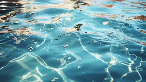 Tranquil Blue Swimming Pool Water Surface
