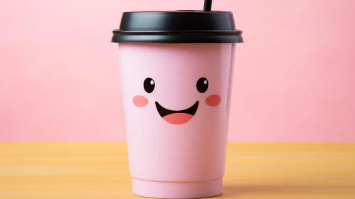 Adorable Pink Plastic Cup Photo