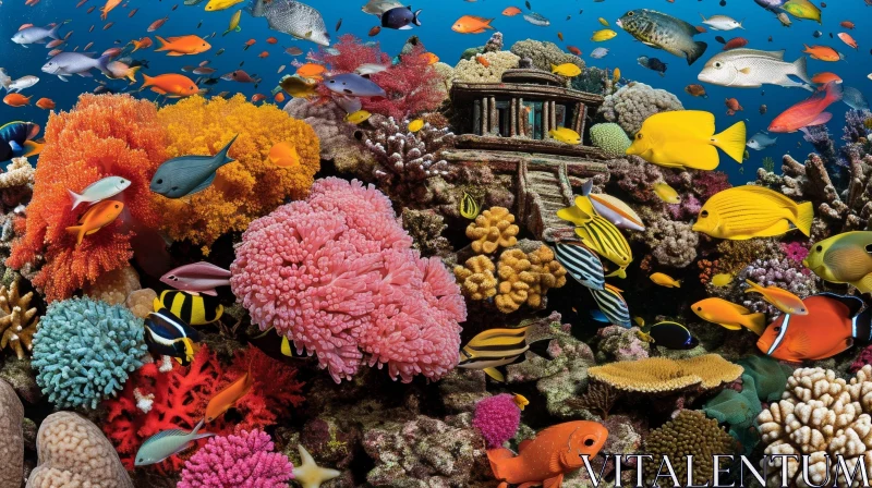 Exploring the Enchanting Underwater Coral Reef AI Image