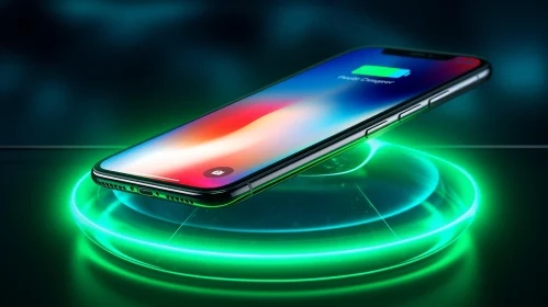 Wireless Charging Pad with Modern Smartphone | Tech Image