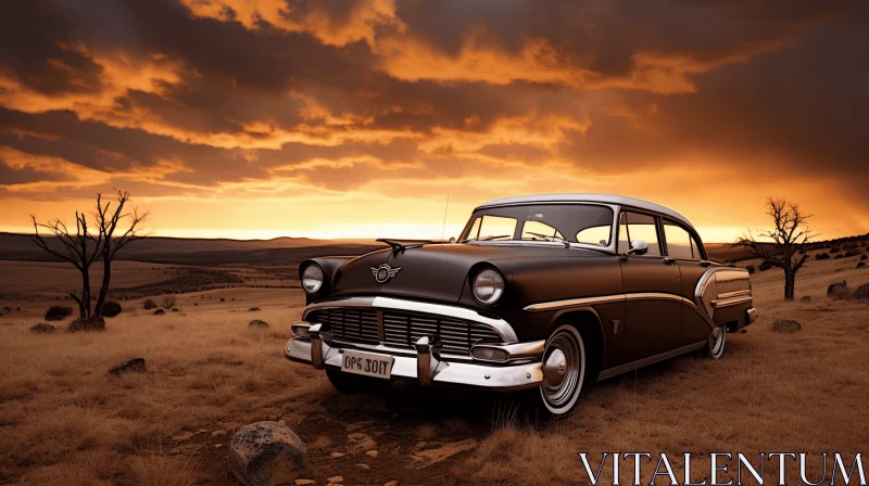 AI ART Desert Car: A Captivating Photorealistic Portrait of Nostalgia