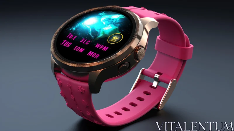 Stylish Smartwatch 3D Rendering AI Image