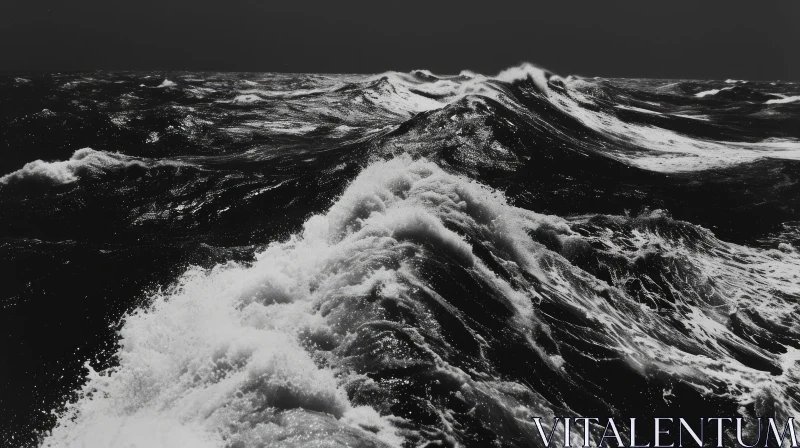 Dramatic Stormy Sea Photography AI Image