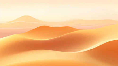 Tranquil Desert Landscape with Rolling Sand Dunes