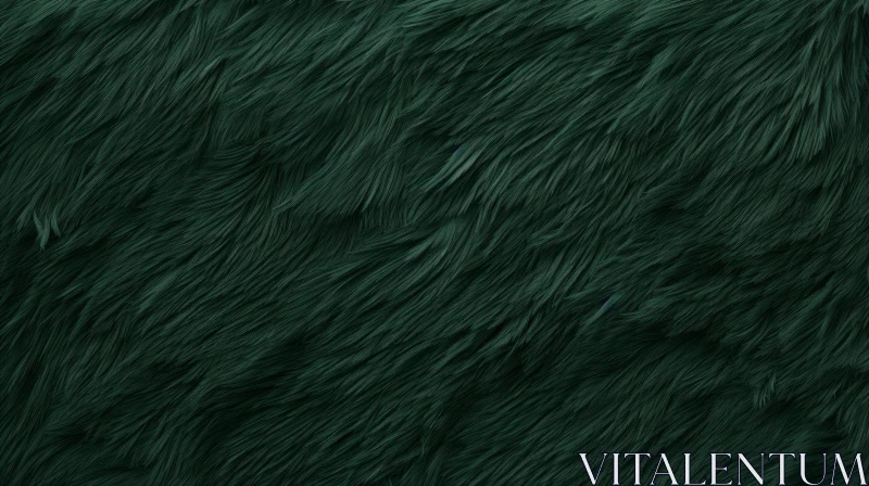 Luxurious Dark Green Fur Close-Up | Studio Shot | Neutral Background AI Image