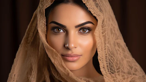 Serious Middle Eastern Woman Portrait