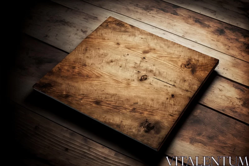 Vintage Wooden Table Surface at Night - Americana Style AI Image