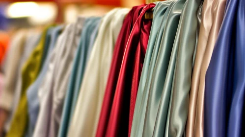 Colorful Fabric Textures in Close-up Perspective