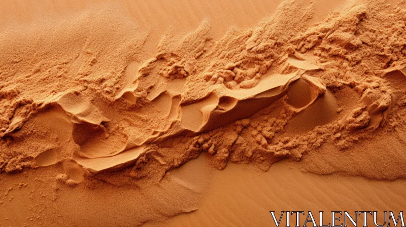 AI ART Sand Dune Desert Landscape - Natural Wonder Against Blue Sky