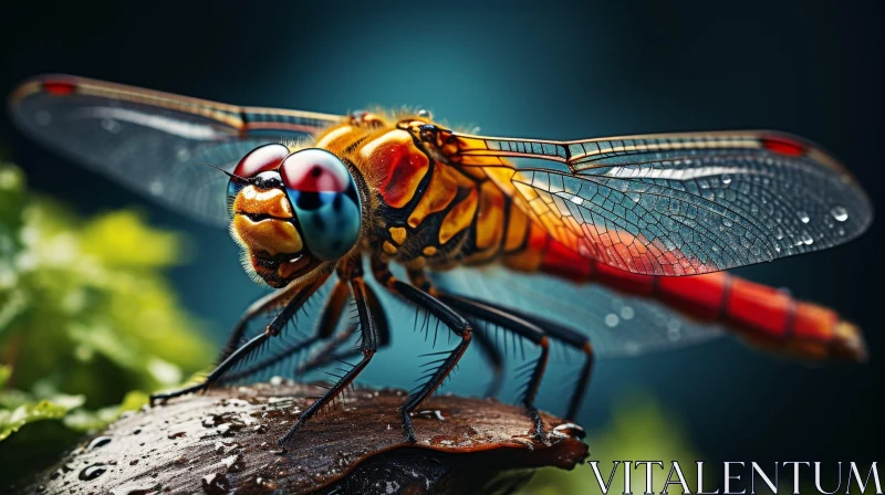 AI ART Dragonfly Macro Photo - Beautiful Insect Close-Up