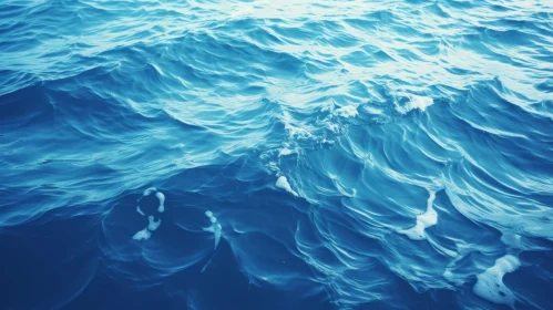 Soothing Blue Sea Surface - Tranquil Water Waves