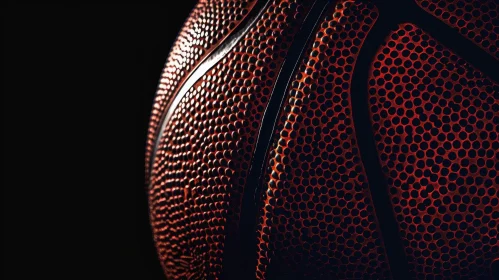 Close-up Basketball in Orange and Black