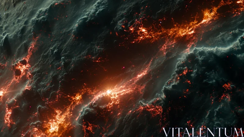 AI ART Enigmatic Nebula: A Cosmic Spectacle