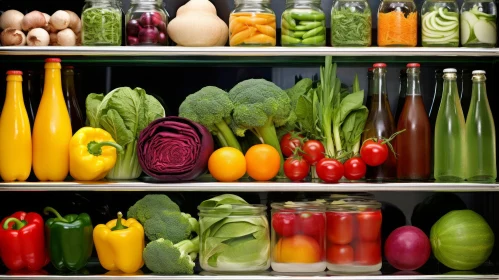 Healthy Food Refrigerator Display