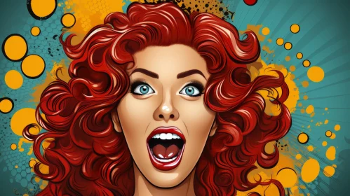 Surprised Woman Pop Art Illustration