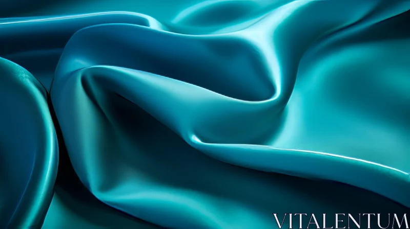 AI ART Dark Turquoise Silk Fabric Texture