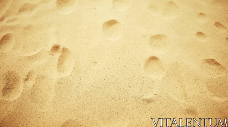 Contrasting Sand Footprints - Natural Texture AI Image
