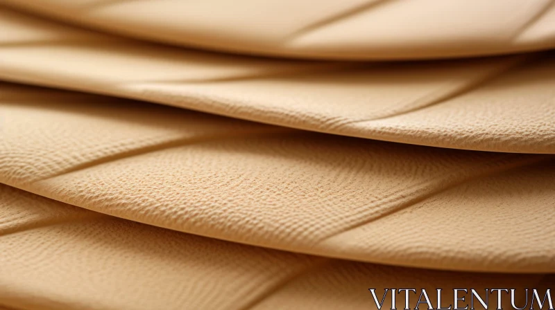 Light Brown Leather Texture Close-up AI Image