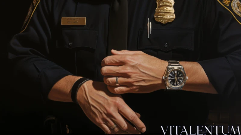 Police Officer's Hands - Alexander Blair - Photo AI Image