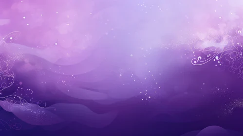 Purple Abstract Background with Floral Ornaments