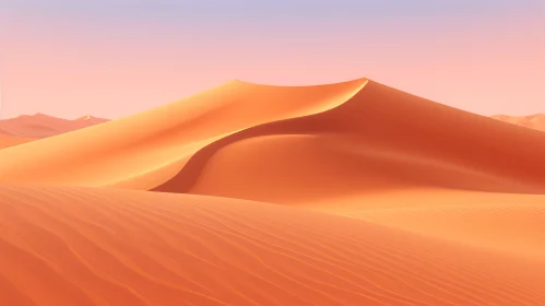 Tranquil Desert Landscape with Golden Sand Dunes