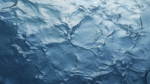 Deep Blue Water Ripples and Bubbles Close-Up