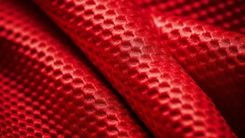 Elegant Red Honeycomb Fabric Texture