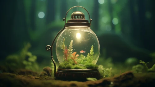 Enchanting Forest Fishbowl Scene