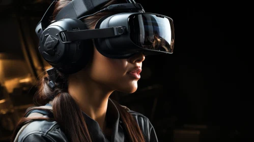 Immersive Virtual Reality Experience | Woman in Headset