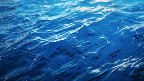 Tranquil Ocean Surface - Blue Water Ripples