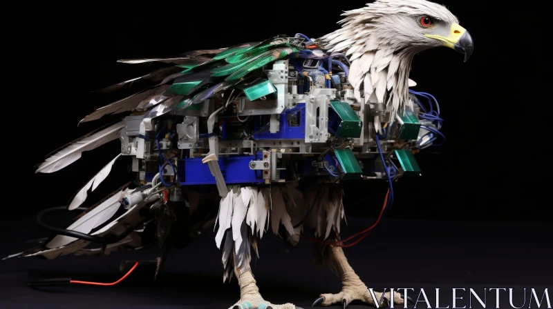 AI ART Robotic Eagle Photography: Impressive Metal and Feather Fusion