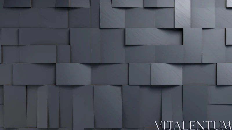 AI ART Gray Beveled Tiles Wall - 3D Rendering Texture