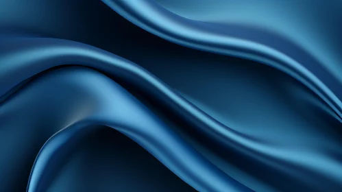 Luxurious Blue Silk Cloth | Elegant 3D Render