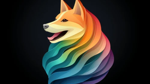 Colorful Dog Vector Illustration