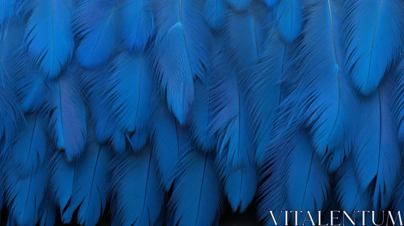 AI ART Blue Macaw Feathers Close-up Photography