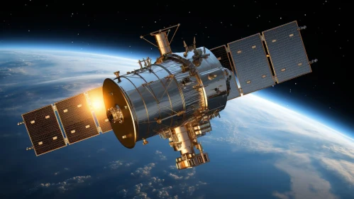 Satellite Orbiting Earth: Stunning Space Exploration Image