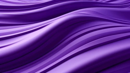 Purple Wavy Shapes - Abstract 3D Rendering