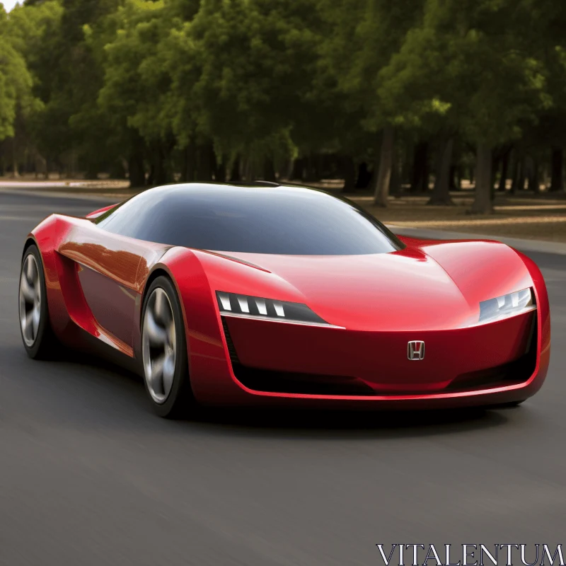 Futuristic Concept Car Driving on a Road | Hyper-Realistic Art AI Image