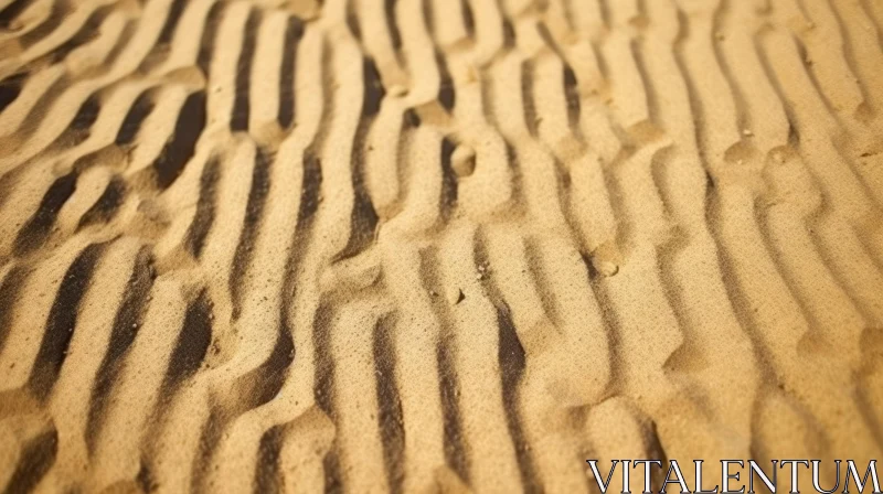 Golden Sand Dunes: Tranquil Desert Landscape AI Image