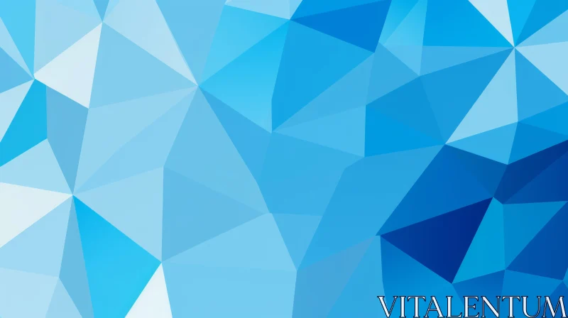 AI ART Blue Abstract Polygonal Shapes Background