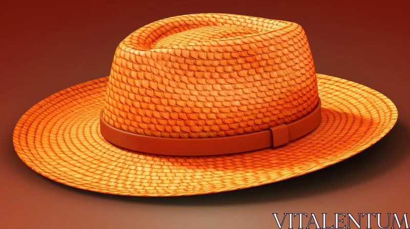 Brown Straw Hat - Fashionable Headwear AI Image