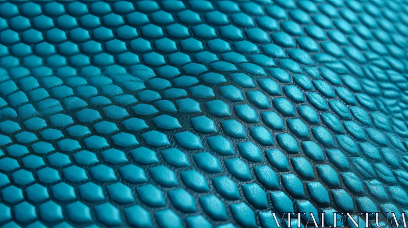 Blue Reptilian Skin Texture Close-Up AI Image