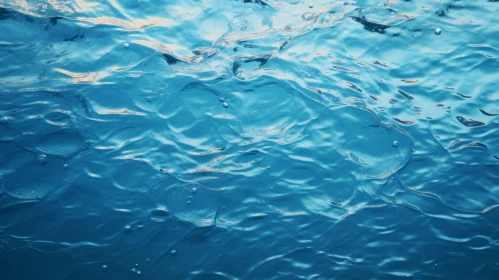 Blue Water Surface Close-up