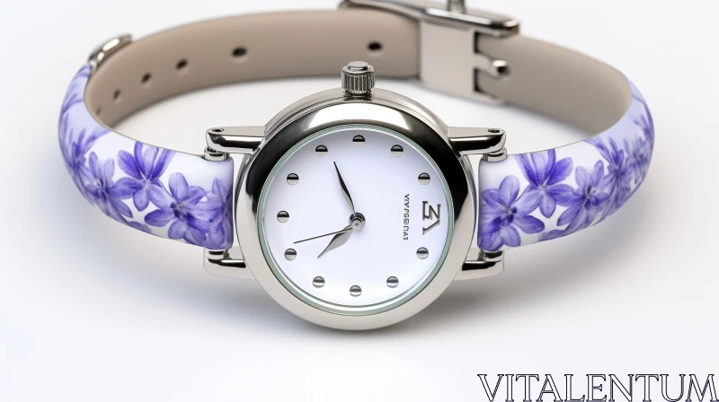 AI ART Elegant Floral Wristwatch | Fashion Accessory