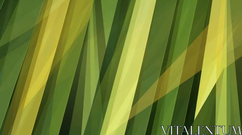 Green and Yellow Abstract Geometric Background AI Image