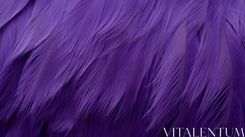 Intricate Purple Feathers Close-Up AI Image
