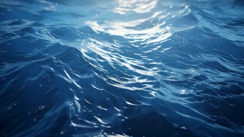 Rough Sea Surface Animation - Deep Blue Waves
